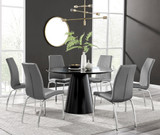 Palma Black Semi Gloss Round Dining Table & 6 Isco Chairs - Palma-120cm-black-matte-round-dining-table-6-grey-leather-isco-chairs-set.jpg