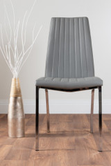 Palma Black Semi Gloss Round Dining Table & 6 Isco Chairs - grey-isco-chrome-leg-modern-quality-leather-dining-chair-2_2.jpg