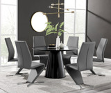 Palma Black Semi Gloss Round Dining Table & 6 Willow Chairs - Palma-120cm-black-matte-round-dining-table-6-grey-leather-willow-chairs-set.jpg
