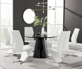 Palma Black Semi Gloss Round Dining Table & 6 Willow Chairs - Palma-120cm-black-matte-round-dining-table-6-white-leather-willow-chairs-set.jpg