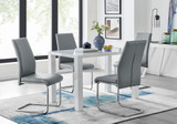 Pivero White High Gloss Dining Table And 4 Lorenzo Chairs Set - pivero-4-seater-high-gloss-rectangle-dining-table-4-grey-leather-lorenzo-chairs-set_1_2.jpg