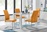 Pivero White High Gloss Dining Table And 4 Lorenzo Chairs Set - pivero-4-seater-high-gloss-rectangle-dining-table-4-mustard-leather-lorenzo-chairs-set_2.jpg