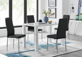 Pivero White High Gloss Dining Table and 4 Milan Chairs Set - pivero-4-seater-high-gloss-rectangle-dining-table-4-black-leather-milan-chairs-set_1.jpg