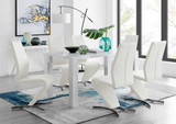 Pivero White High Gloss Dining Table And 6 Willow Chairs Set - pivero-6-seater-high-gloss-rectangle-dining-table-6-white-leather-willow-chairs-set.jpg