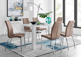 Pivero White High Gloss Dining Table And 6 Isco Chairs Set - pivero-6-seater-high-gloss-rectangle-dining-table-6-beige-leather-isco-chairs-set.jpg