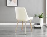 Pivero 4 White Dining Table and 4 Pesaro Gold Leg Chairs - Pesaro-Gold-cream-dining-chair (3).jpg