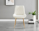 Pivero 4 White Dining Table and 4 Pesaro Gold Leg Chairs - Pesaro-Gold-cream-dining-chair (2).jpg