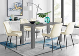 Pivero 6 Grey Dining Table and 6 Pesaro Black Leg Chairs - pivero-6-seater-grey-high-gloss-rectangle-dining-table-6-cream-velvet-pesaro-black-chairs.jpg