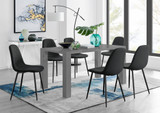 Pivero 6 Grey Dining Table & 6 Corona Black Leg Chairs - pivero-6-seater-high-gloss-rectangle-dining-table-6-black-leather-corona-black-chairs-set.jpg