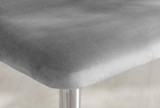 Pivero White High Gloss Dining Table & 4 Arlon Silver Leg Chairs - Arlon-Grey-Velvet-Silver-Leg-Dining-Chair-7.jpg