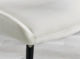 Pivero Grey High Gloss Dining Table & 6 Nora Black Leg Chairs - nora-cream-velvet-black-leg-dining-chair-5.jpg