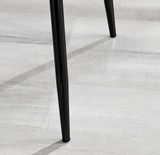 Pivero Grey High Gloss Dining Table & 6 Nora Black Leg Chairs - nora-cream-velvet-black-leg-dining-chair-4.jpg