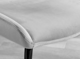 Leonardo Gold Leg Glass Dining Table & 6 Nora Black Leg Chairs - nora-light-grey-velvet-black-leg-dining-chair-5.jpg