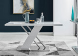 Sorrento White High Gloss And Chrome Dining Table And 6 Lorenzo Dining Chairs  - sorrento-6-seater-chrome-modern-rectangle-dining-table-1_38.jpg