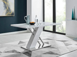 Sorrento White High Gloss And Chrome Dining Table And 6 Lorenzo Dining Chairs  - sorrento-6-seater-chrome-modern-rectangle-dining-table-2_38.jpg