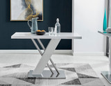 Sorrento 4 White Dining Table and 4 Pesaro Black Leg Chairs - sorrento-4-seater-chrome-modern-rectangle-dining-table-1_38.jpg