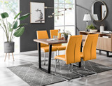 Kylo Brown Wood Effect Dining Table & 4 Lorenzo Chairs - kylo-120-wood-veneer-rectangular-dining-table-4-mustard-leather-lorenzo-chairs-set.jpg