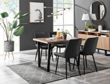 Kylo Brown Wood Effect Dining Table & 4 Pesaro Black Leg Chairs - Kylo-120cm-Brown-Wood-Table-4-Pesaro-black-leg-black-fabric.jpg