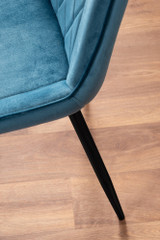 Kylo Brown Wood Effect Dining Table & 4 Pesaro Black Leg Chairs - blue-pesaro-velvet-black-metal-modern-luxury-dining-chair-11.jpg