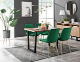 Kylo Brown Wood Effect Dining Table & 4 Pesaro Gold Leg Chairs - kylo-120-wood-veneer-rectangular-dining-table-4-green-velvet-pesaro-gold-chairs-set.jpg