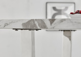 Kylo White Marble Effect Dining Table & 4 Lorenzo Chairs - kylo-120-marble-silver-leg-modern-rectangular-dining-table-5.jpg