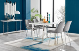 Kylo White High Gloss Dining Table & 4 Pesaro Silver Chairs - kylo-120-white-gloss-rectangular-dining-table-4-grey-velvet-pesaro-silver-chairs-set.jpg