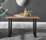 Kylo Brown Wood Effect Dining Table & 4 Belgravia Black Leg Chairs - kylo-120-wood-veneer-modern-rectangular-dining-table-2.jpg