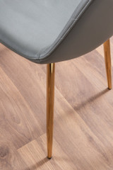Kylo Brown Wood Effect Dining Table & 6 Corona Gold Leg Chairs - grey-corona-gold-leg-modern-leather-dining-chair-6.jpg