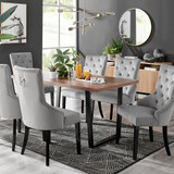 Kylo Brown Wood Effect Dining Table & 6 Belgravia Black Leg Chairs - kylo-160-wood-rectangular-dining-table-6-grey-velvet-blck-leg-belgravia-chairs-set-CROP.jpg
