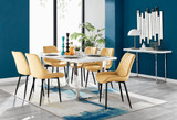 Kylo White High Gloss Dining Table & 6 Pesaro Black Leg Chairs - Kylo-160cm-White-Dining-Table-6-Pesaro-black-leg-yellow-fabric.jpg