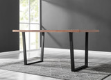Kylo Brown Wood Effect Dining Table & 6 Pesaro Black Leg Chairs - kylo-160-wood-veneer-modern-rectangular-dining-table-7 (2).jpg