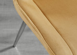 Atlanta 6 White Dining Table and 6 Pesaro Silver Leg Chairs - Pesaro-Silver-mustard yellow-dining-chair (8).jpg