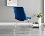 Atlanta 6 White Dining Table and 6 Pesaro Silver Leg Chairs - Pesaro-Silver-Navy-dining-chair (4).jpg