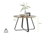 Santorini Brown Wood Contemporary Round Dining Table And 4 Corona Silver Chairs Set - santorini_wood_round_dining_table_dimensions__7.jpg