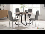 Santorini Brown Round Dining Table And 6 Corona Gold Leg Chairs - hqdefault.jpg