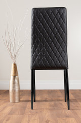 Santorini White Round Dining Table And 4 Milan Black Leg Chairs - black-modern-milan-dining-chair-leather-black-leg-7.jpg