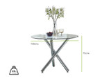Selina Round Glass Chrome Leg Dining Table and 2 Lorenzo Chairs - selina_round_dining_table_dimensions_1_56.jpg