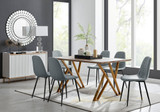Taranto Oak Effect Dining Table and 6 Corona Black Leg Chairs - tarranto-6-seater-oak-effect-gold-leg-dining-table-6-grey-leather-corona-black-chairs-set.jpg