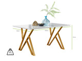 Taranto White High Gloss Dining Table and 6 Corona Silver Leg Chairs - taranto_dining_table_white_dimensions_11.jpg