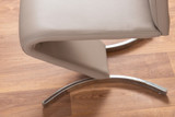 Monza 4 White/Grey Dining Table & 4 Willow Chairs - cappuccino-grey-willow-z-chrome-dining-chair-faux-leather-legs.jpg