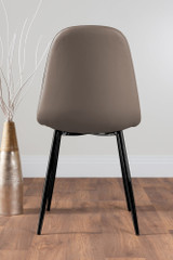 Giovani Round Black 120cm Table & 6 Corona Black Leg Chairs - beige-corona-black--leg-modern-leather-dining-chair-4.jpg