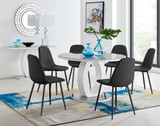 Giovani Round Grey 120cm Table & 6 Corona Black Leg Chairs - giovani-120-grey-high-gloss-round-dining-table-6-black-leather-corona-black-chairs-set.jpg
