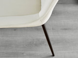 Florini V Black Dining Table and 6 Pesaro Black Leg Chairs - Pesaro-Black-cream-dining-chair (9).jpg