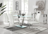 Florini White Glass And Metal V Dining Table And 6 Lorenzo Dining Chairs Set - florini-6-seats-white-glass-rectangle-dining-table-6-white-leather-lorenzo-chairs-set.jpg