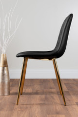 Florini V White Dining Table and 6 Corona Gold Leg Chairs - black-corona-gold-leg-modern-leather-dining-chair-3_2.jpg