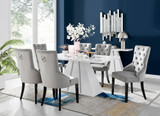 Athens White High Gloss Dining Table & 6 Belgravia Black Leg Chairs - athens-white-gloss-rectangular-dining-table-6-grey-velvet-black-leg-belgravia-chairs-set.jpg