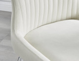Athens White Dining Table & 6 Nora Silver Leg Chairs - nora-cream-velvet-silver-leg-dining-chair-6.jpg