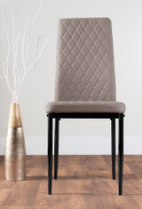 Athens White High Gloss Dining Table & 6 Milan Black Leg Chairs - cappuccino-beige-modern-milan-dining-chair-leather-black-leg.jpg