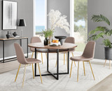 Adley Brown Wood Storage Dining Table & 4 Corona Gold Leg Chairs - adley-round-wood-dining-table-4-beige-leather-corona-gold-chairs-set.jpg