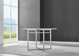 Adley White High Gloss Storage Dining Table & 4 Lorenzo Chairs - Adley-modern-round-white-dining-table-7.jpg